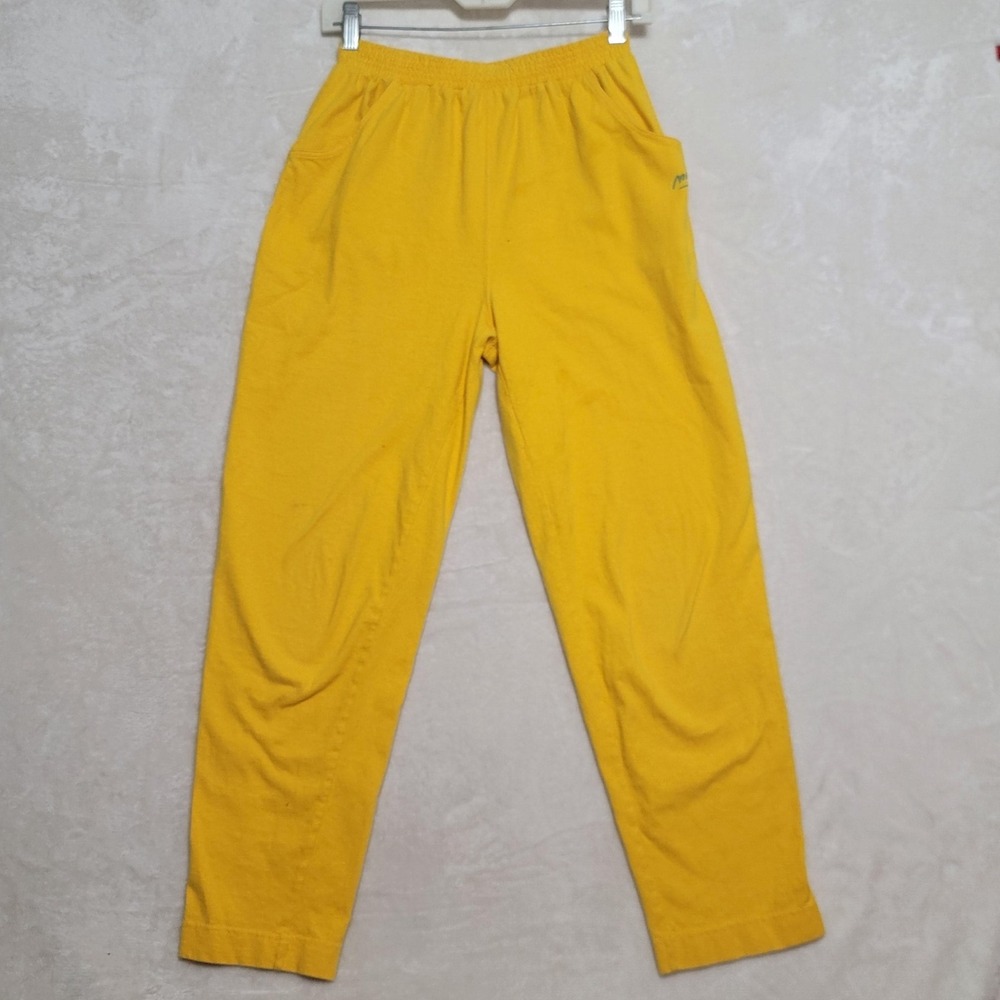 Vintage Peter Max Sweat Pants Mens Medium Yellow Neo Max Art 1980s USA